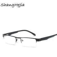 Для мужчин Титан сплава очки для чтения не сферические 12 Слои линзы с покрытием Ретро Бизнес дальнозоркости рецепта