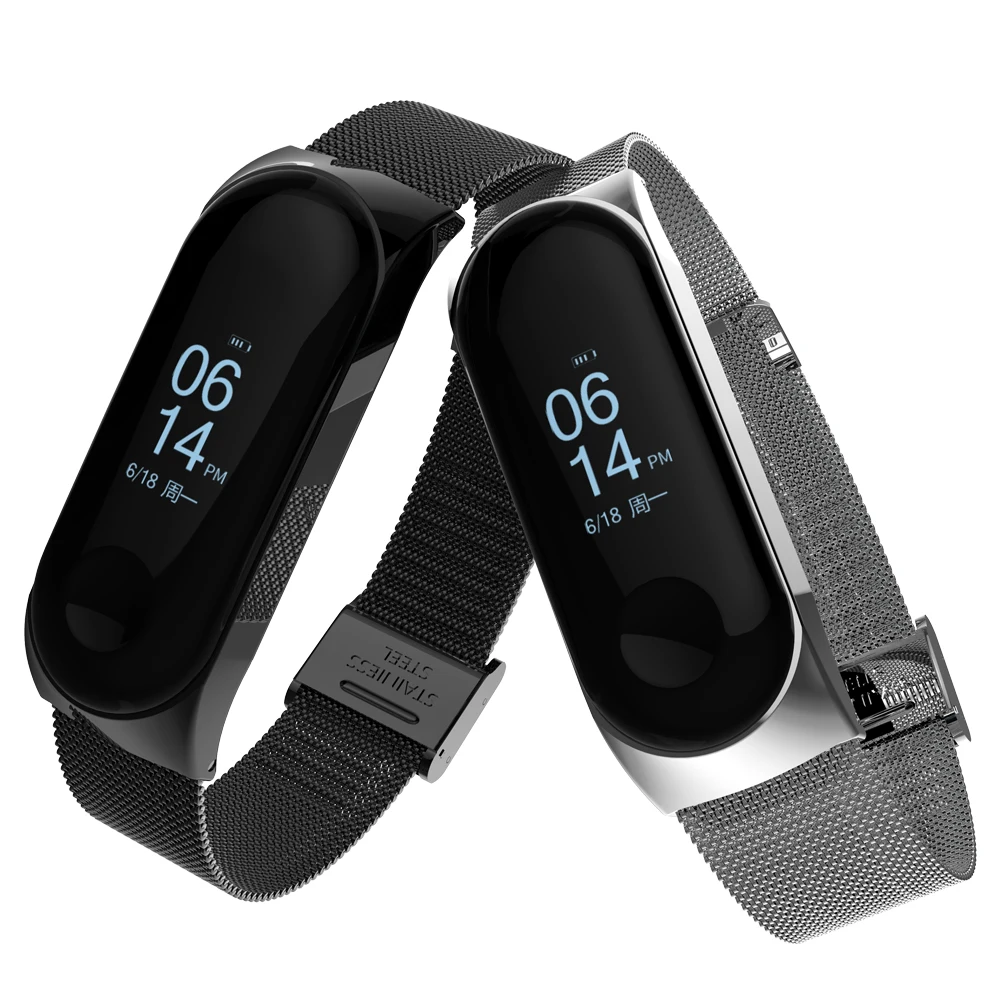 Браслет из нержавеющей стали для Xiaomi Mi band 3 4 сменный металлический браслет xiaomi Band4