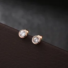 Медицинская титановая сталь, циркониевые серьги, Размер 5,5 мм, хрустальные хрящи, серьги-гвоздики, пирсинг для уха, ювелирные изделия для тела