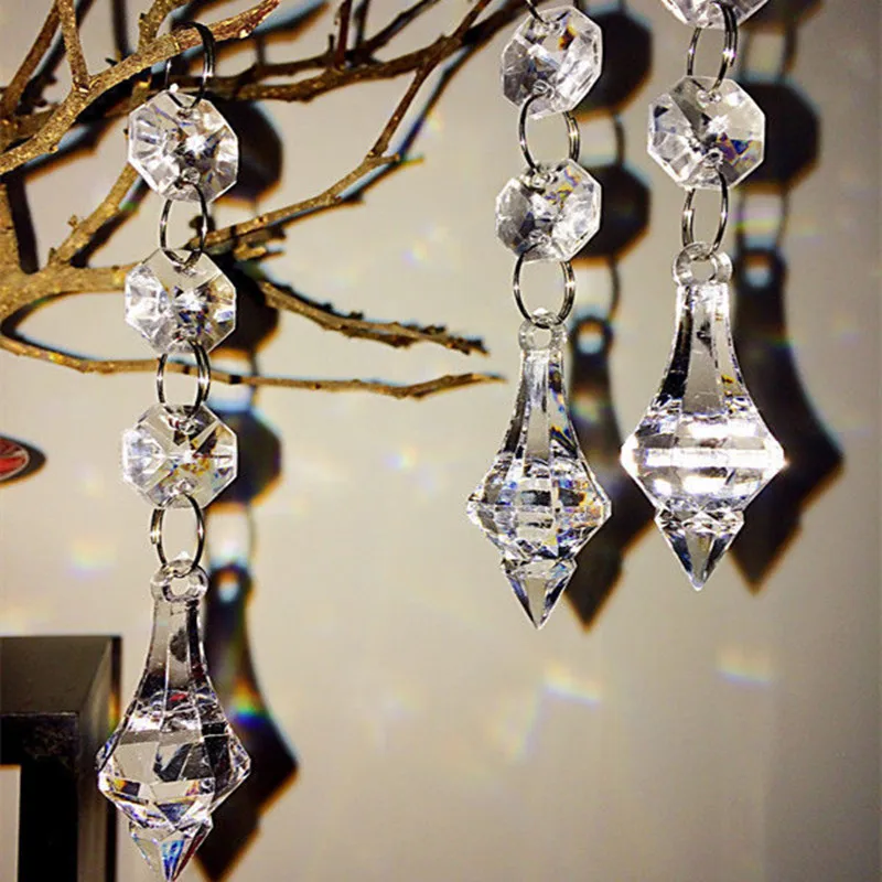 

100pcs/lot, 11CM garland strands crystal Acrylic cake topper decoration, Christmas Decoration Supplies,Christmas tree decoration