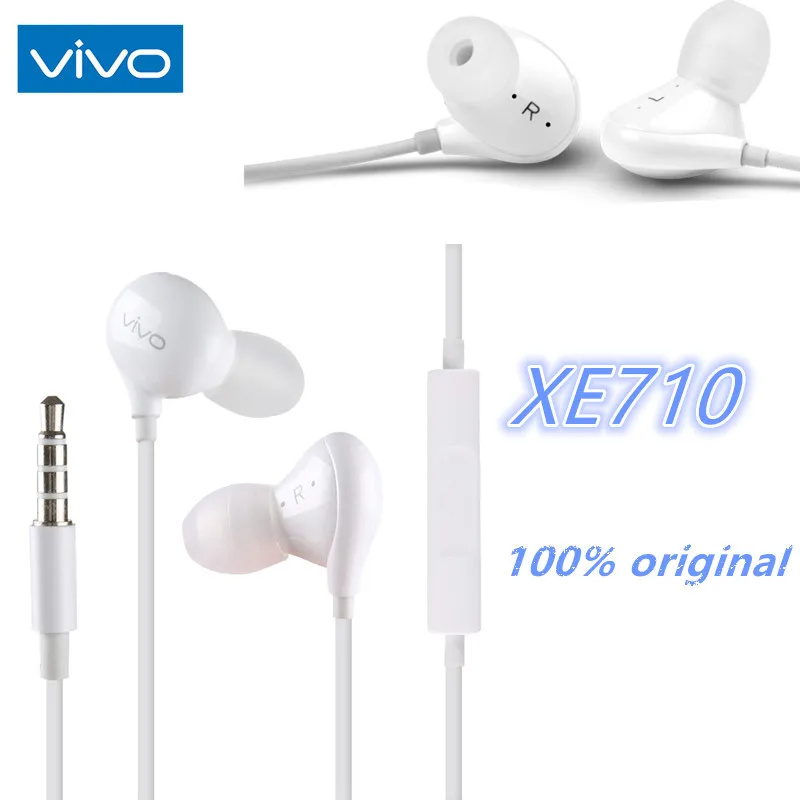 

Original VIVO XE710 earphone 3.5mm Plug with Type-C interface Silver/Black/Gold style headsets for VIVO X9plus X20 X21 X23 Nex