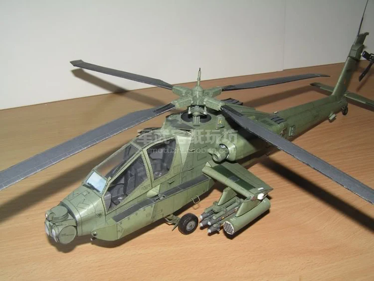 53 см 1:33 США AH-64A Apache Longbow вертолет 3D бумажная модель AH64 истребитель бумага ремесло игрушка