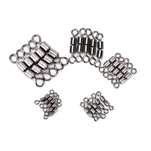 20 шт 5 размер рыболовный баррель Подшипник Rolling поворотный твердое кольцо фунт карабин для приманки