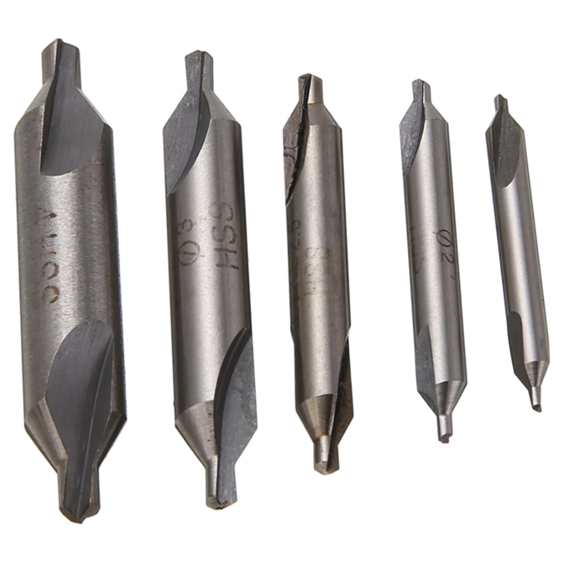 

5pcs HSS Combined Center Drills Bits 60 Degree Countersink Drill Set 1.5/2/2.5/3/4mm For Power Tools