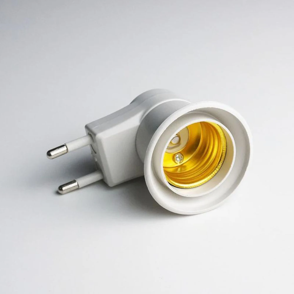Высокое качество E27 лампа база ЕС штекер держатель лампы конвертер Винт тип рта светильник держатель Мобильный круглый ножной Цоколи