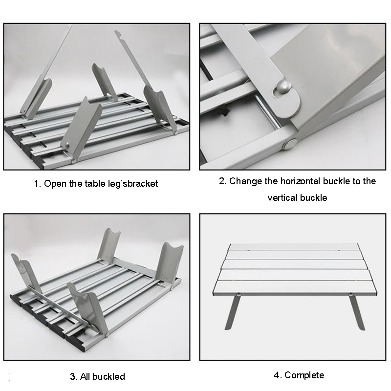  Outdoor Aluminum Alloy Portable Table Camping mesa plegable Furniture Folding Hiking Desk Traveling
