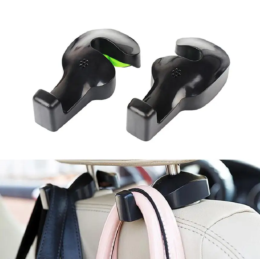 

High Quality 2 piece Car Seat Back Hooks Bags Hanger Holder Organizer Automobiles Headrest Mount Storage Hooks Clips