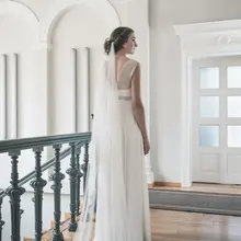 Длинная Вуаль 2 м 3 м 5 м мягкая Тюлевая драпированная свадебная вуаль Бохо вуаль романтическая свадебная вуаль velos novia vestido de veludo