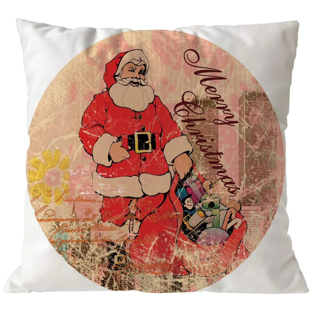 Наволочки Счастливого Рождества диванная Подушка Декор милый Санта украшения ткань шезлонг полиэстер cojin foam A30306