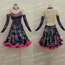 Rumba Jive Chacha для Бальных и латиноамериканских танцев платье девушки женщины, платье для латиноамериканских танцев танцевальное платье, для женщин или девочек юбка латинский танец