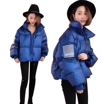 

Fashion Coat Women Parka 2019 Winter Jacket Women Parkas Down Cotton Padded Jacket Warm Female outerwear short Wadded Overcoat