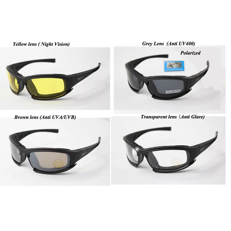 Saiyu X7 Военная Униформа очки пуленепробиваемые армии C6 поляризационные Солнцезащитные очки для женщин 4 объектив Охота Стрельба Airsoft Велоспорт мотоциклетные Очки