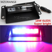 MZORANGE 6 LED Car Police Strobe Flash Light Dash Emergency Flashing Light Warning Lamp White Changeable Red/Blue/Yellow Amber цена MZORANGE 6 LED Car Police Strobe Flash Light Dash Emergency Flashing Light Warning Lamp White Changeable Red/Blue/Yellow Amber цены онлайн