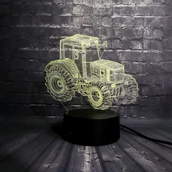 

Cool Car Vehicle 3D LED Night light Flash USB Bulb Bedside Decor Bedroom Sleep Light 7 Color USB Base Boy Kid Christmas Toy Toy