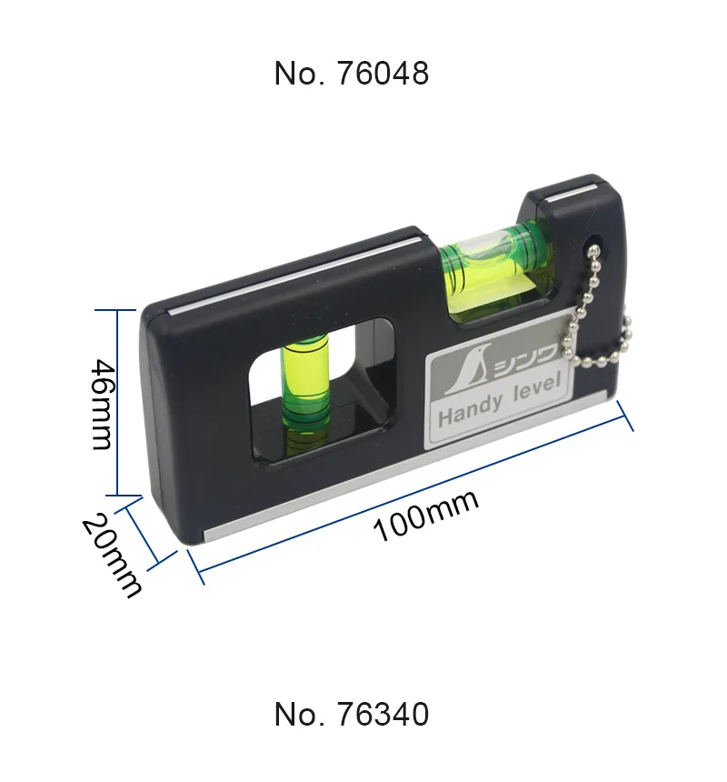 SHINWA Высокоточный уровень линейка мини уровень пузырьковый с магнитным украшением миниатюрный небольшой датчик воды