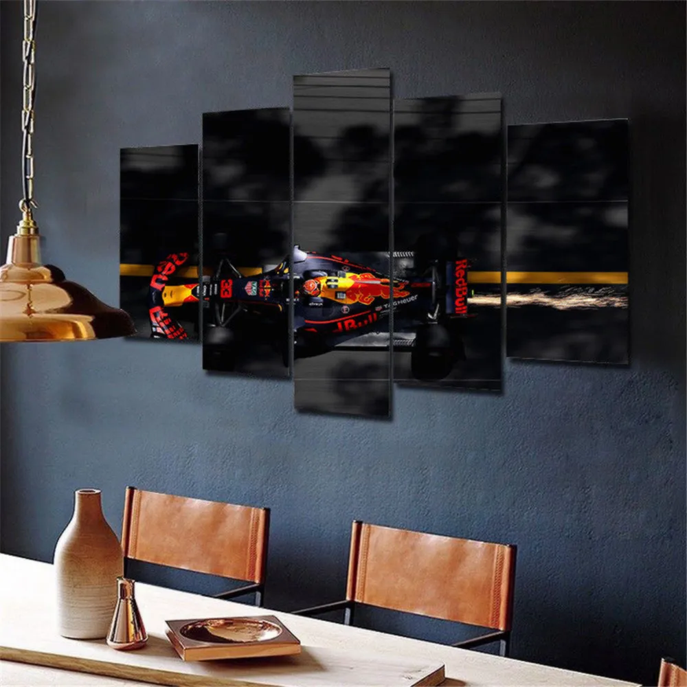 F1 Red Bull Racing 5P картины печать на холсте HD Абстрактная Картина на холсте офисная настенная живопись Домашний декор настенные картины