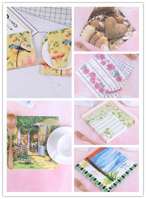 4 Single Lunch Paper Napkins for Decoupage Party Craft Vintage Summer Day