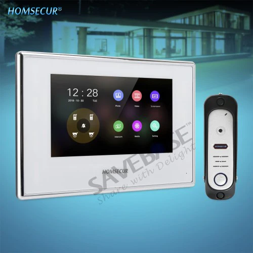 

HOMSECUR 4 Wire AHD Video Door Phone Intercom System with Outdoor Monitoring BC051HD-S+BM718HD-W