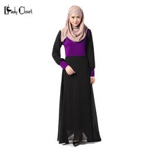Middle East Abaya Tradition Muslim Dress Turkish women clothing Islamic Splice clothes Turkey Knitted Cotton Pullover