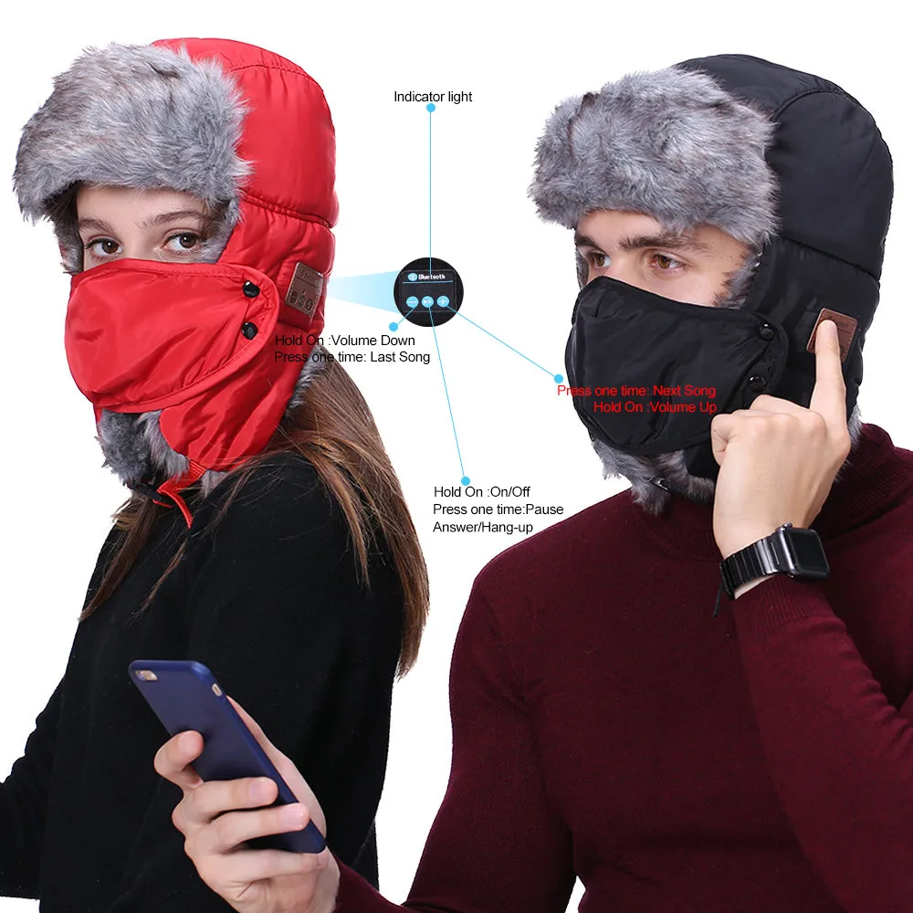 Earphones Bluetooth Wireless Sport Warm Winter Knitted Skiing Cap Stereo Handsfree Headphone for Smartphone Bluetooth Music Hat Earphones Bluetooth Wireless Sport Warm Winter Knitted Skiing Cap Stereo Handsfree Headphone for Smartphone Bluetooth Music Hat