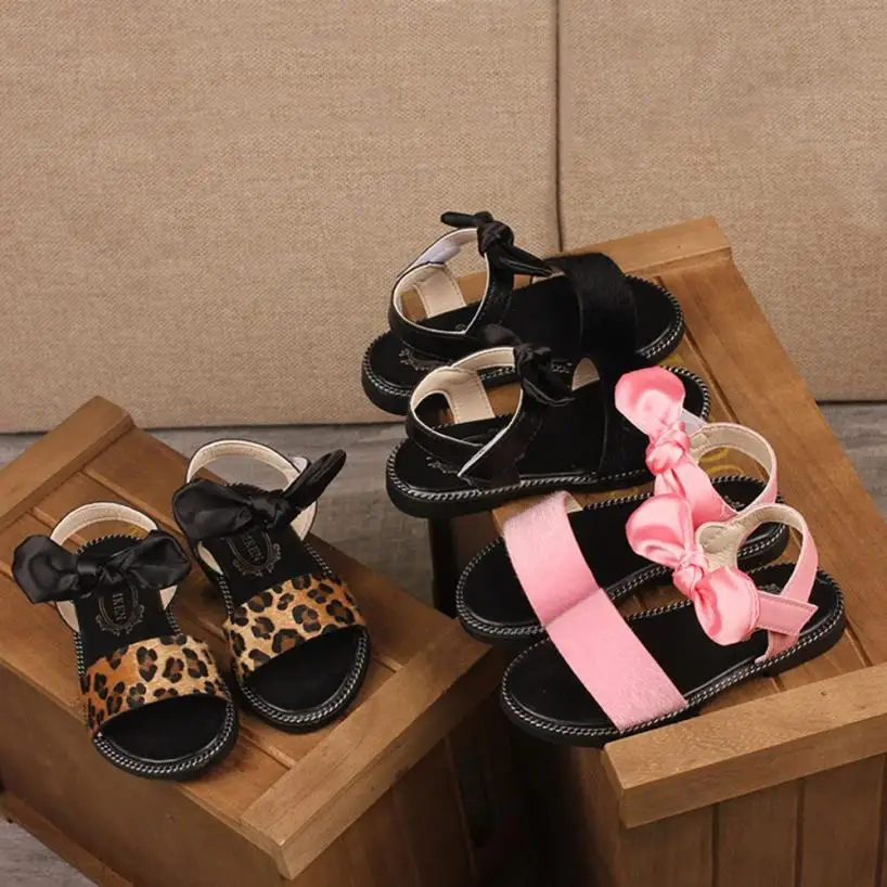 MUQGEW/ г.; Лидер продаж; леопардовые сандалии с бантом для маленьких девочек; детская летняя обувь для свадебной вечеринки; обувь принцессы;# XTN