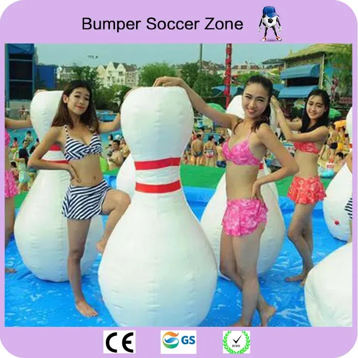 

Free Shipping 6 Pieces Lot 1.8m Inflatable Bowling Ball Inflatable Human Bowling Sports Human Bowling Pins Free With 1 pump