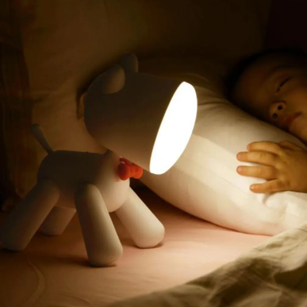 

Table Cute Reading Mini Adjustable Decoration Desk Lamp Bedroom Night Light Rotatable Legs Safe Dog Shape USB Rechargeable