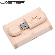 JASTER креативный Пользовательский логотип 10 шт. Бесплатный клен деликатный Usb с коробкой ручка-накопитель 8 ГБ 16 ГБ 32 ГБ 64 ГБ флеш-накопитель USB 2,0 фото палочки