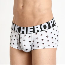 Новое поступление, фирменное розовое хлопковое нижнее белье, модные мужские боксеры с принтом, удобные дышащие мужские трусы 809