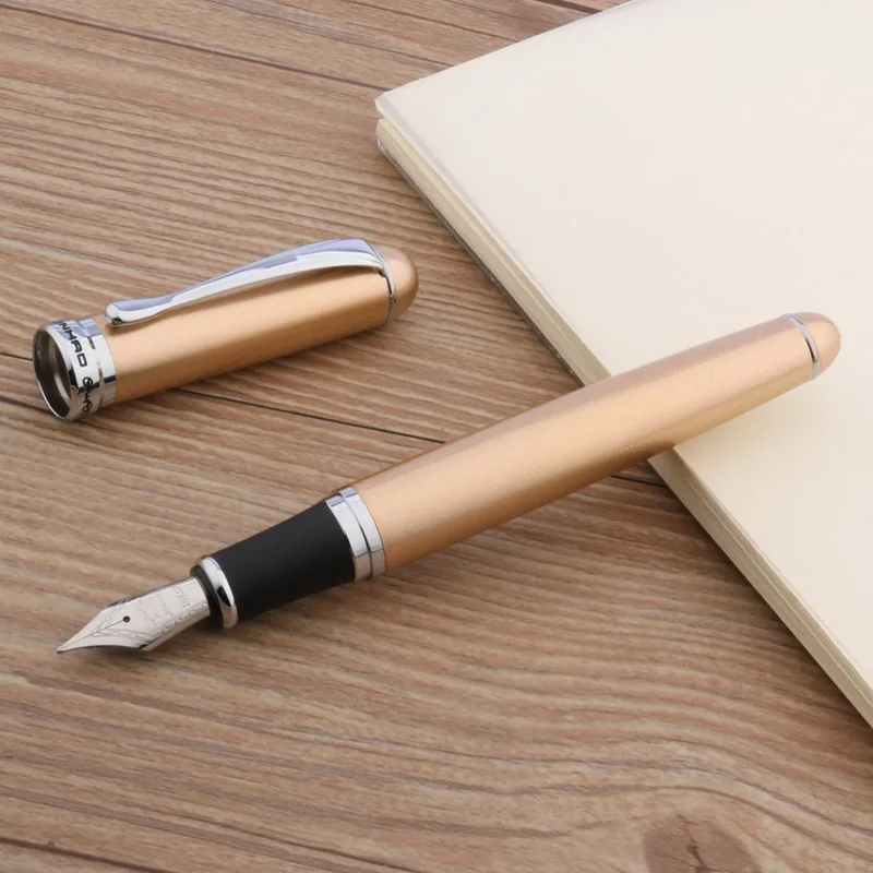 Jinhao 750 серебряные части M Nib Золотая авторучка