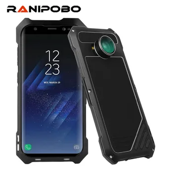 

3 In 1 Lens Protective Case for Samsung Galaxy S8 S8 Plus 0.63X Wide Angle Macro Lens Shockproof Phone Cover + Tempered Glass