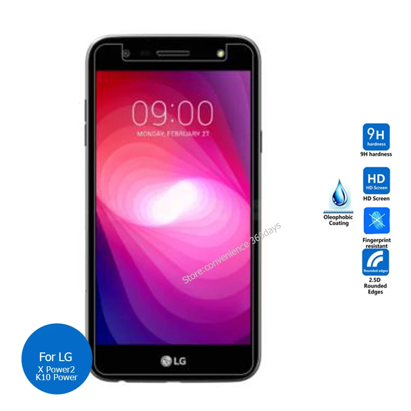 

2PCS For Lg X power 2 Tempered Glass Screen Protector 9h Safety Protective Film on Power2 Xpower2 K10 M320 M320N M 320 320N