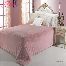 “CLORIS” Luxurious Solid Color Warm Bedspread On Bed 220*240CM Fashion Bedding Faux Fur Blanket