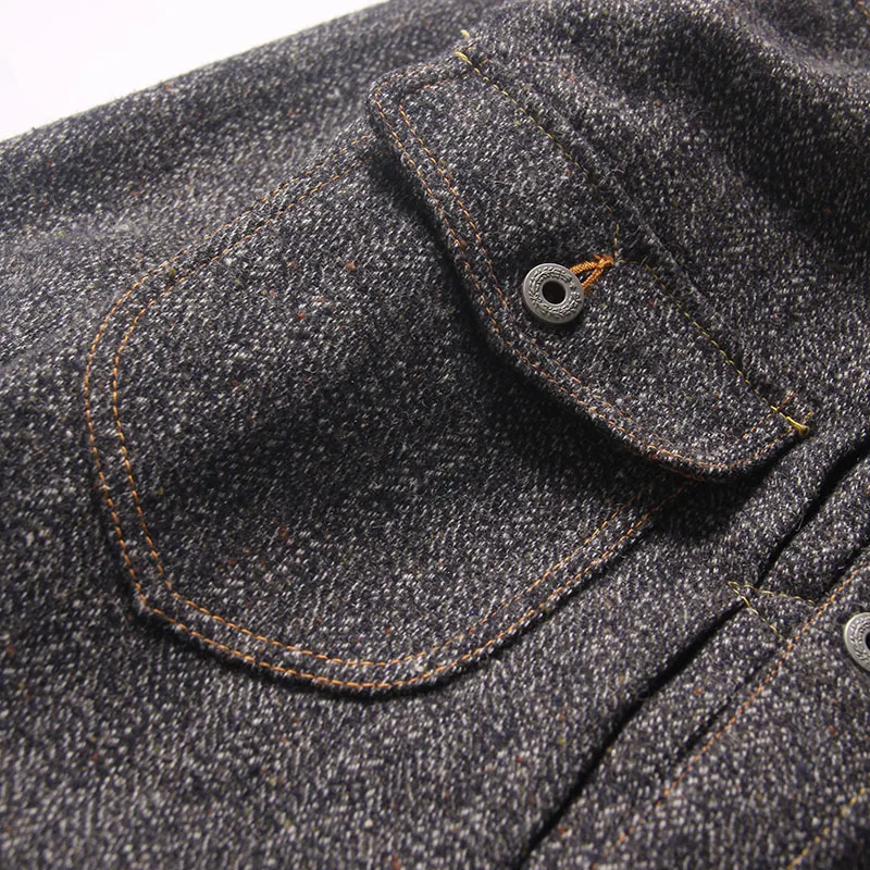 70% OFF WT-0002 Read Description ! Asian size washed hand-made man's vintage super heavy 500GSM wool casual stylish jacket