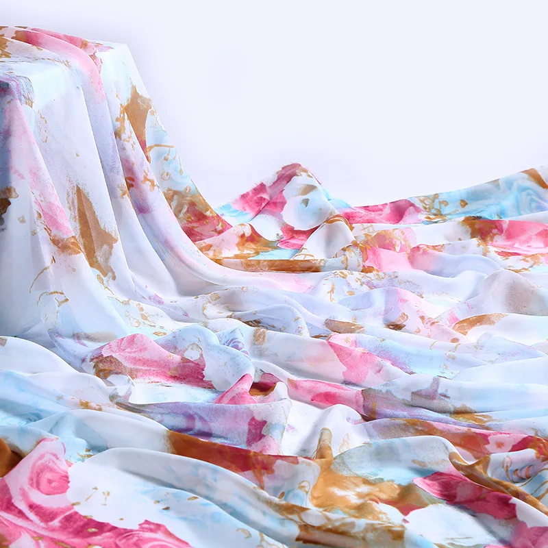 5Meters Soft Comfortable Floral Printing Design Chiffon Fabric Fabric