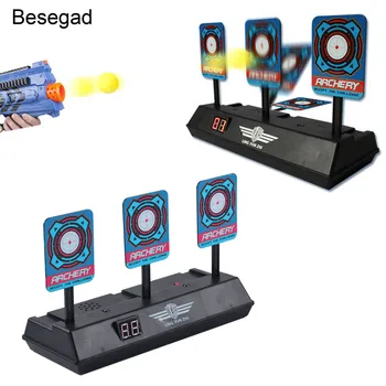

Kids Auto-Reset Electronic Shooting Scoring Target Toys with LCD Display Sound Effect for Nerf Soft Bullets Shooting Game Gift