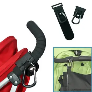 

Adjustable Baby Stroller Buggy Hanger Buggy Aluminum Hook Pram Pushchair Trolley Carbine Clip Stroller Strap Storage Hooks Rails