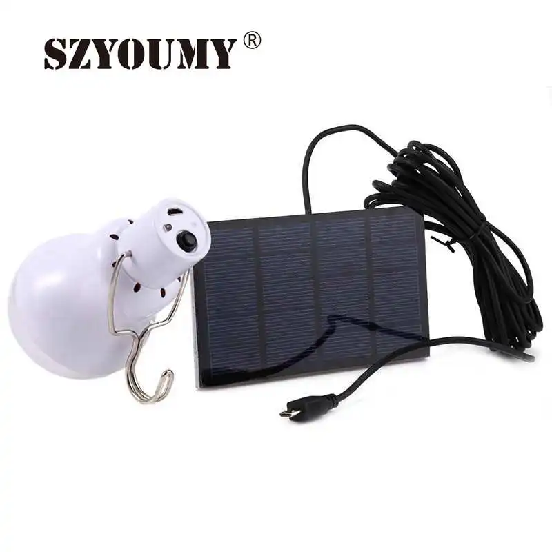 

SZYOUMY Puerto Rico Hot 15W Portable Solar Led Bulb Garden Light Solar Energy Lamp Led Lighting Solar Panel For Camping Travel