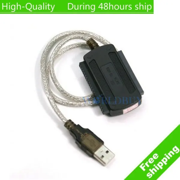 

High Quality 3 in 1 3in1 USB 2.0 to IDE SATA S-ATA/2.5/3.5 Adapter Cable USB TO IDE SATA