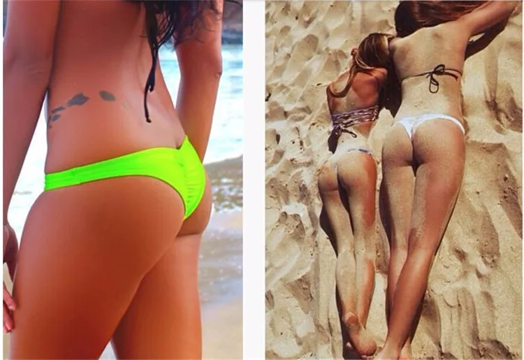 Sexy Tanga Bikinis Bottom Women Brazilian Swimwear White Black Swimsuit Bikini Panties Cheeky Thong Bikini Bottoms Swim Trunks plus size bikini sets