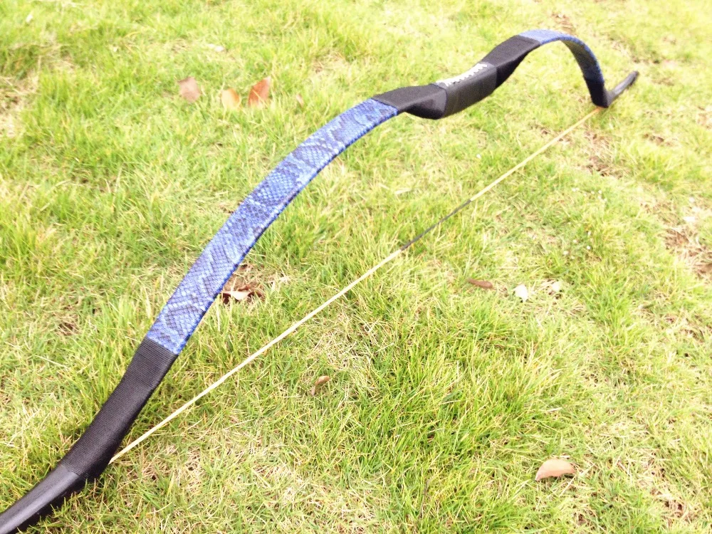 

Handmade Blue Leather Longbow Recurve Bow Achery Hunting Bow 20lb-60lb For Outer Door Hunting