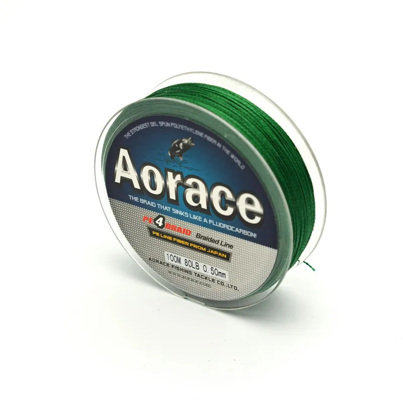 100M Aorace Brand Super Strong Japan Multifilament PE Braided Fishing Line 8 10 15 20 25 30 35 40 50 60 80 90 LB
