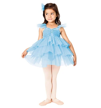 

2018 Gymnastics Leotard For Girls Leotard Children Dance Costume Gauze Tutu Female Ballet Performance Clothing Costumes Dress
