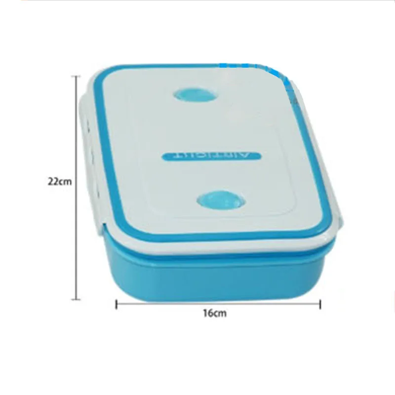 1200 мл микроволновый запечатанный Ланч-бокс, коробки для свежести еды небесно-голубые Мультяшные коробки для студентов, коробка для еды, набор посуды