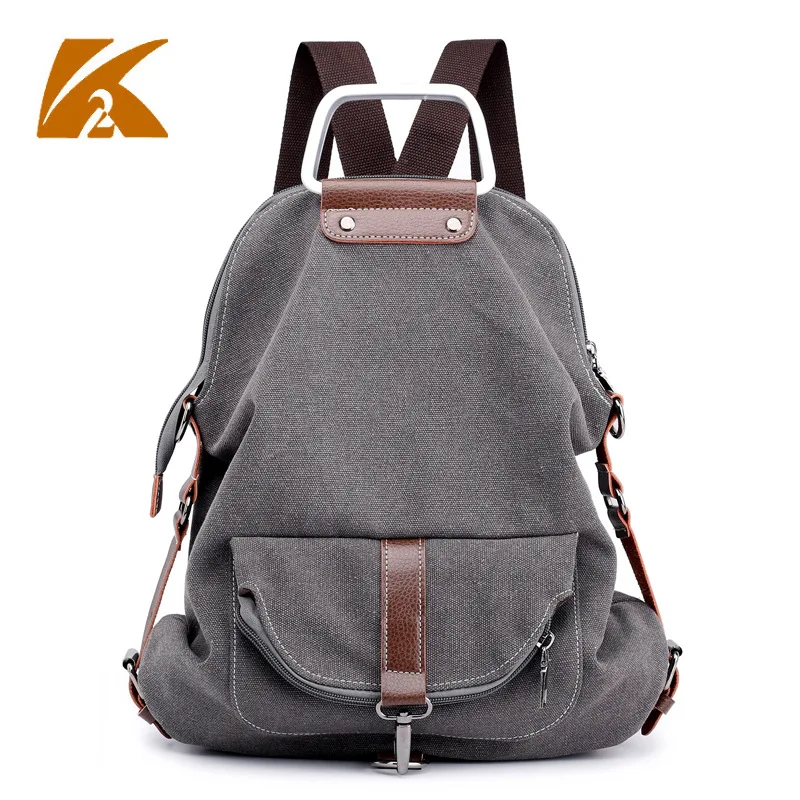 

KVKY Multifunction School Shoulder Bags for Teenager Girls Travel Rucksack Backpack Bag Women Casual Canvas Backpacks
