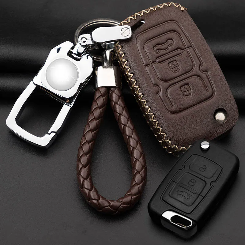 

Leather Car Flip Remote Key Case Keyboard Cover For Geely Emgrand EC7 EC718 EC715 GX7 Car Wallet Car Keys Accessories 3 Buttons