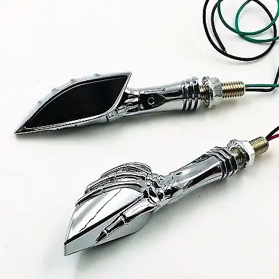 

Smoke Skull Hand LED Turn Signal Motorcycle Dual Sport Street Naked Bike Cruiser