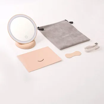 

LED Bright Light Makeup Mirror Desktop Wall-Mounted Makeup Mirror Locking Suction Cup 360 Degree Rotating Make Up Mirror Tool