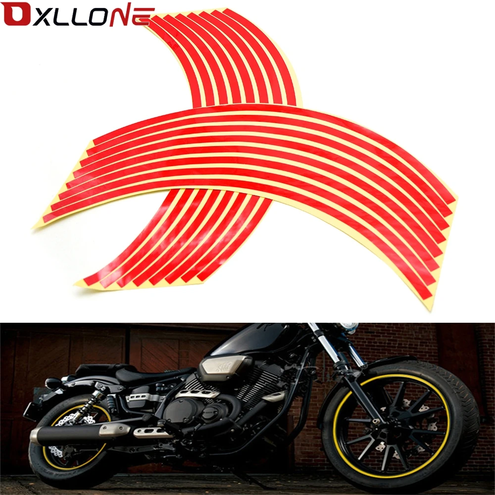 Strips Motorcycle Wheel Sticker Reflective Decals strip Rim Tape Bike