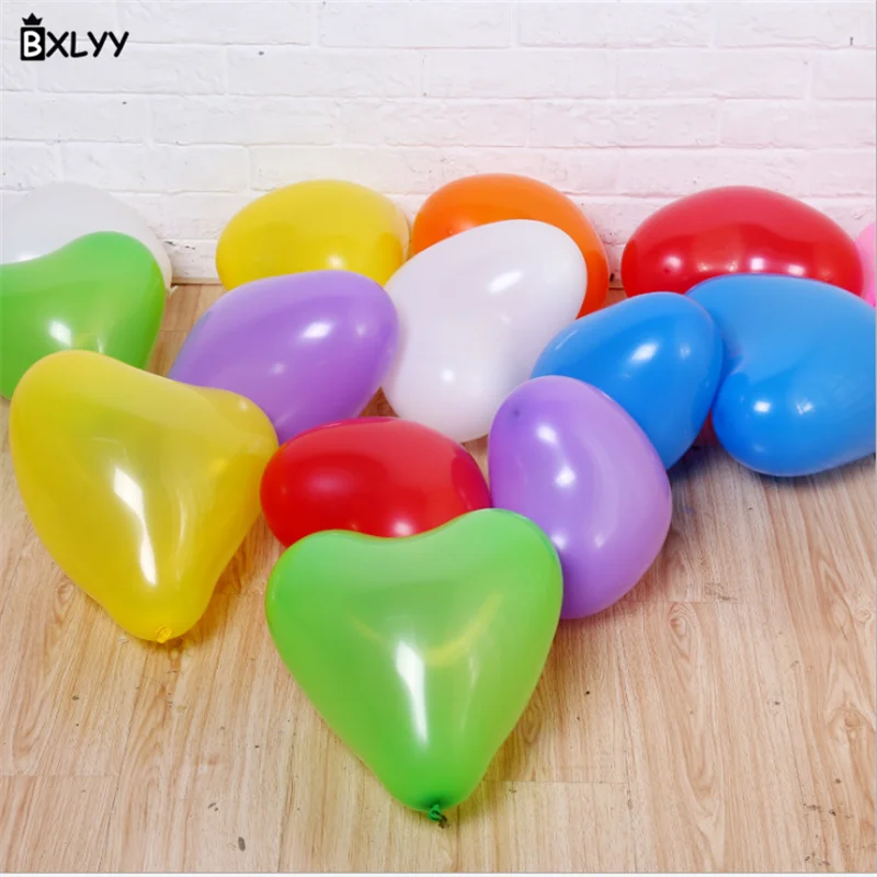 

BXLYY 10pc 2.2G Pink White Red Love Latex Balloon Heart-shaped Thickened Pearl Balloons Wedding Supplies Birthday Party Decor.7z
